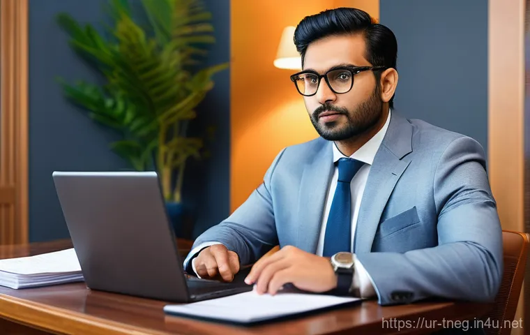 무역협상가를 위한 해외 출장 준비 가이드 - **Prompt: Diligent Travel Document Preparation**
"A sophisticated South Asian businessman in his...